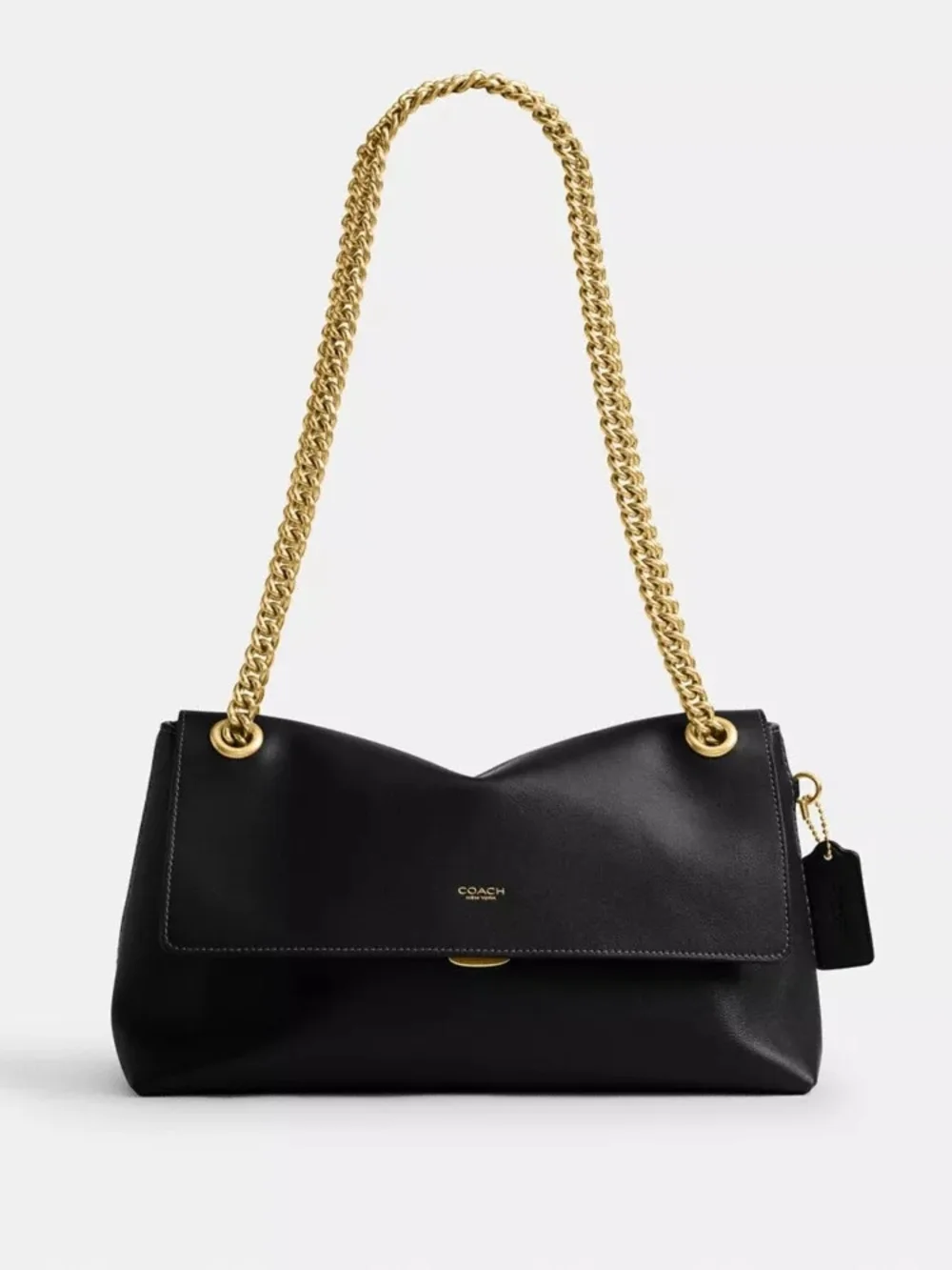 COACH Black Chain Chelsea 30 Shoulder Bag